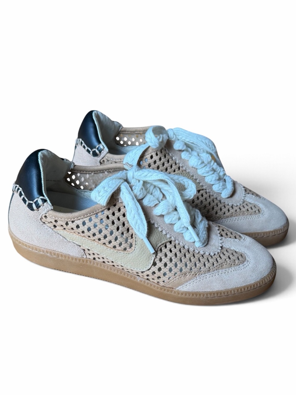 Dolce Vita Notice Sneakers Bamboo Perforated Nubuck Tennis Shoes 7